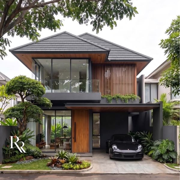 Rumah Limasan Jendela Kaca Besar